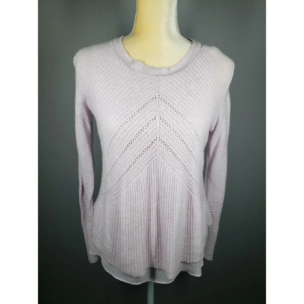 Lucky Brand Layered Sweater Lilac Women's Size L